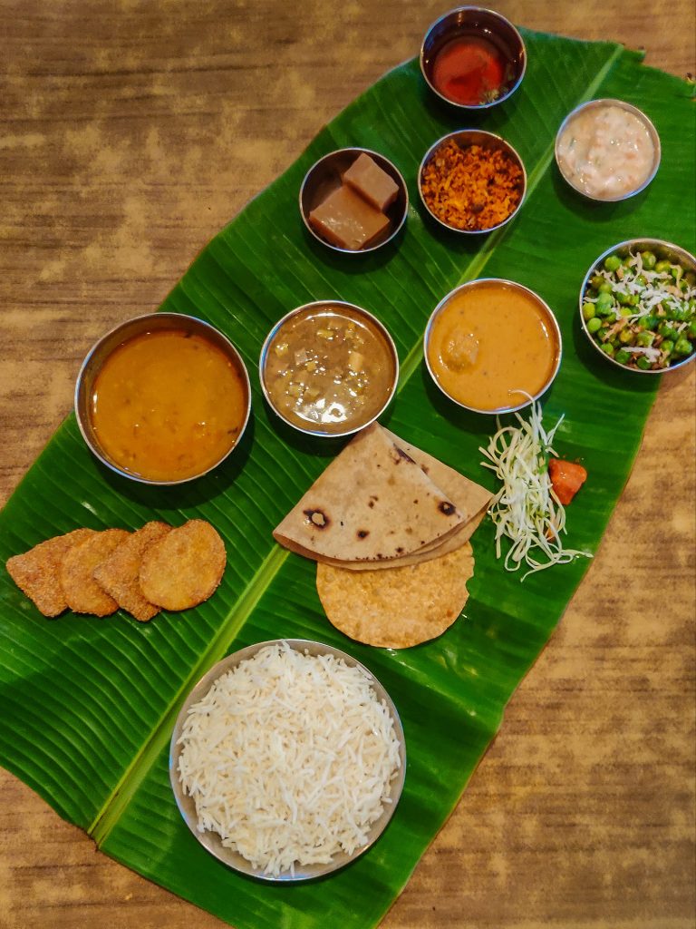 a vegetarian goan thali for shravan