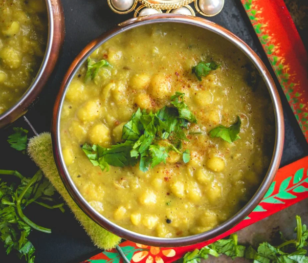 The image shows chanyacho ross a vegetarian goan dish