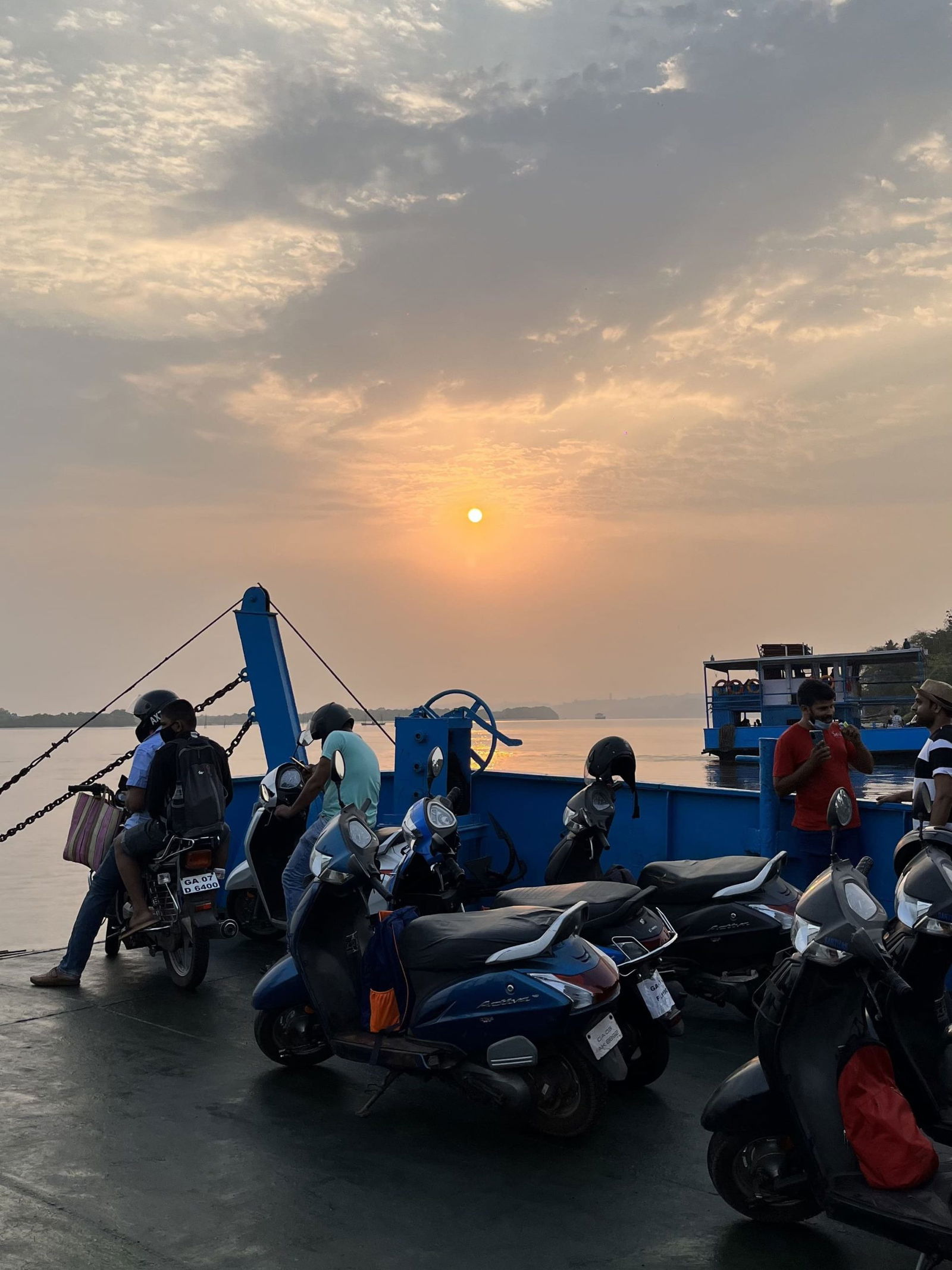 The image shows the best sunset in Goa at Chorao island in north goa one of the islands in goa