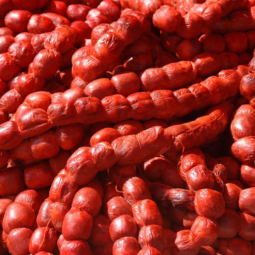 Goan Sausages in Mapusa Market